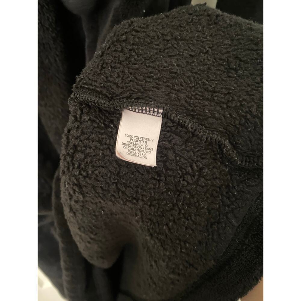Victoria Secret Black Sherpa Cozy Hooded Robe with Belt Embroidered Logo XS - Picture 6 of 7
